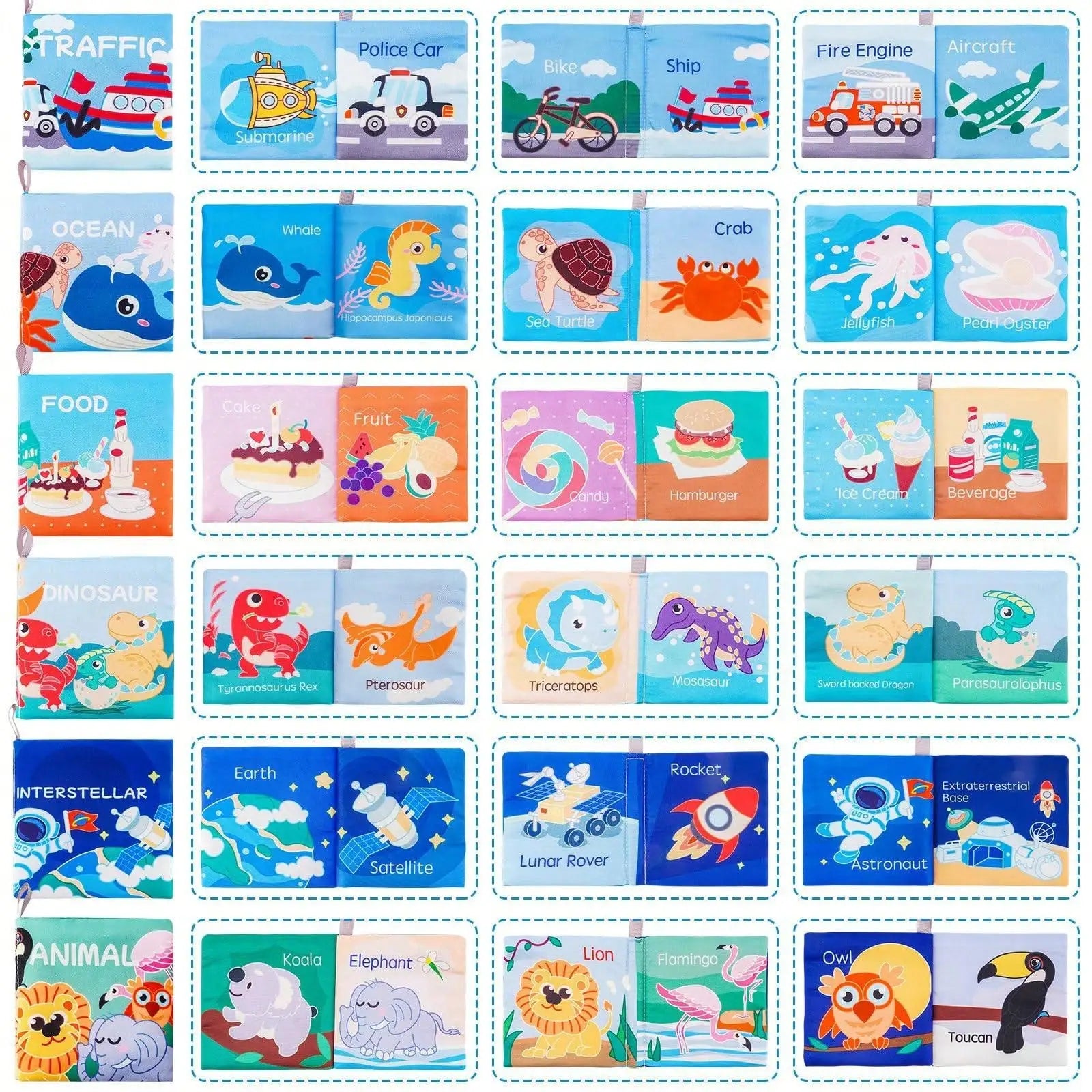 BABY SOFT EDUCATIONAL CLOTH BOOK SET 📚🌈✨