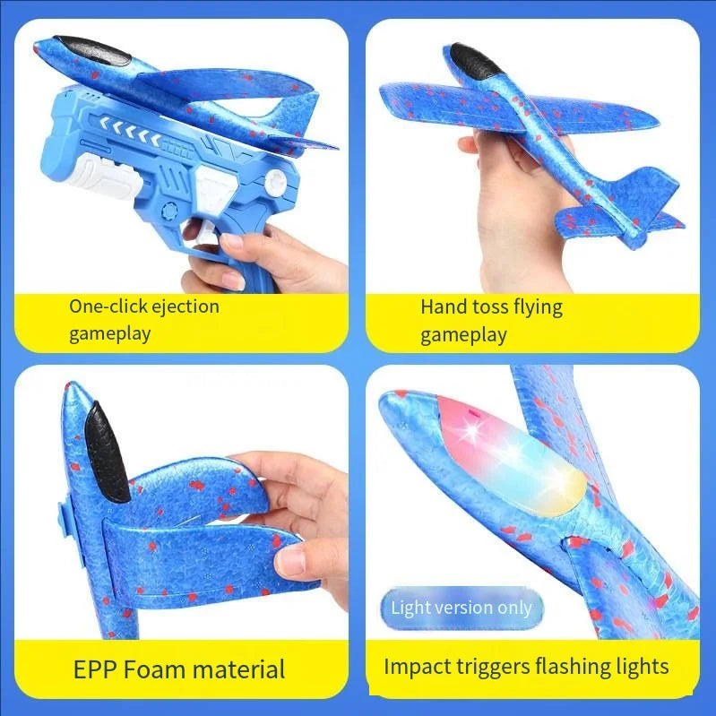 LIGHT-UP LAUNCHER AIRPLANE GUN SET ✈️🔫🌈