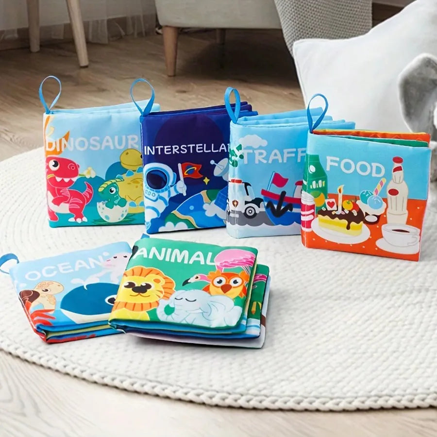 BABY SOFT EDUCATIONAL CLOTH BOOK SET 📚🌈✨