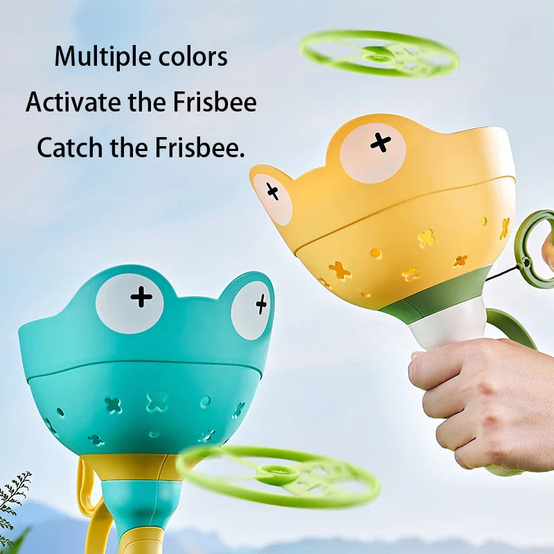 COLORFUL FRISBEE LAUNCHER TOY 🌈🎯