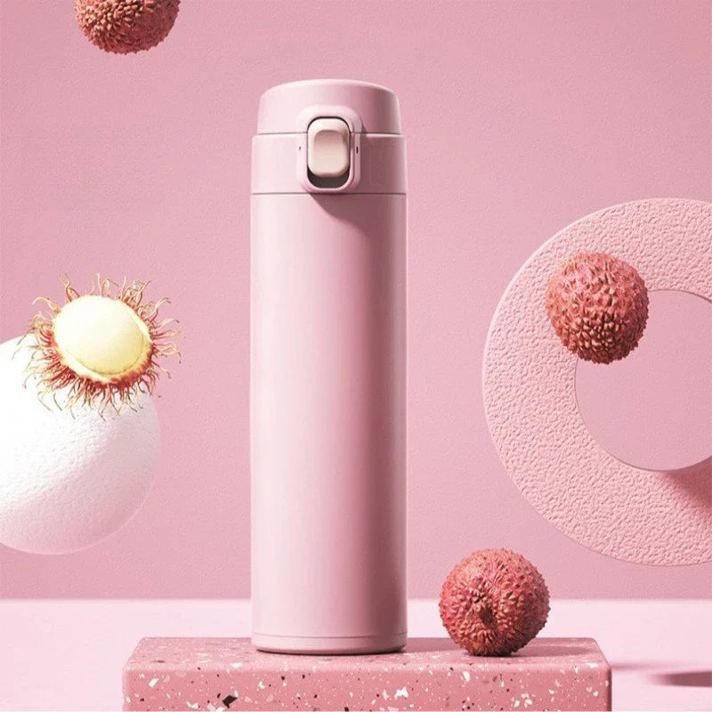 PREMIUM SLIM THERMAL BOTTLE – 500ML ☕🌸❄️