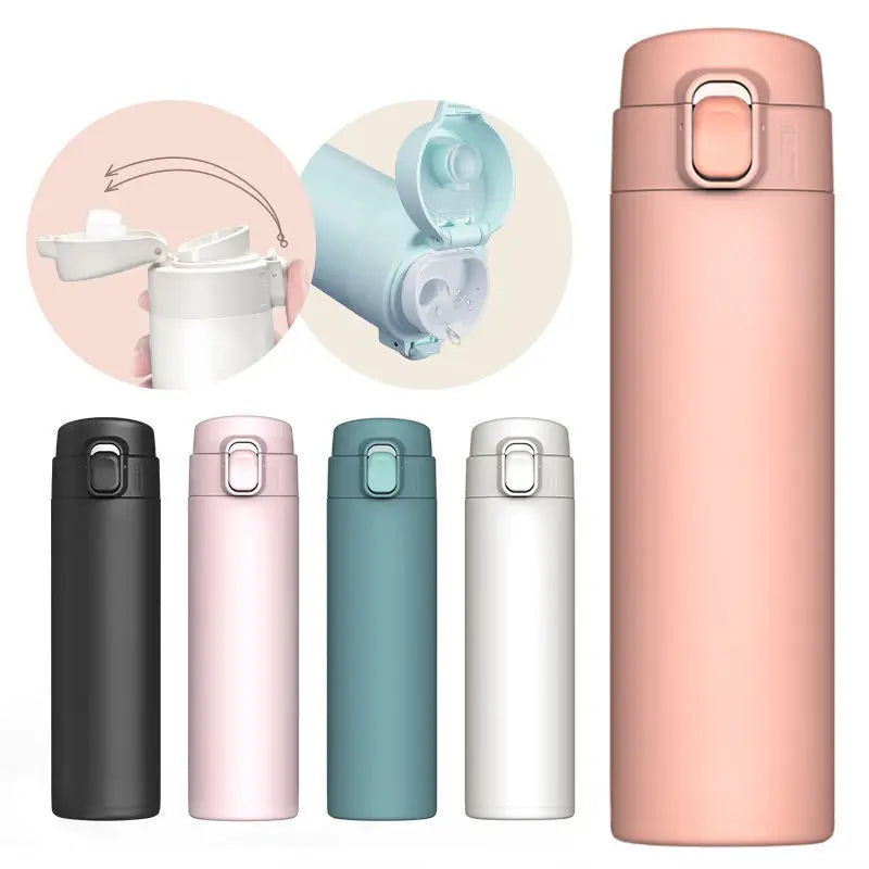 PREMIUM SLIM THERMAL BOTTLE – 500ML ☕🌸❄️