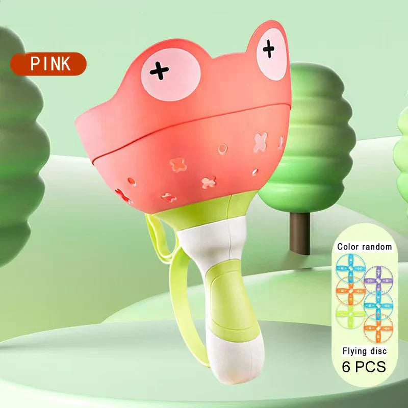 COLORFUL FRISBEE LAUNCHER TOY 🌈🎯